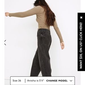Madewell Balloon Jeans- Black